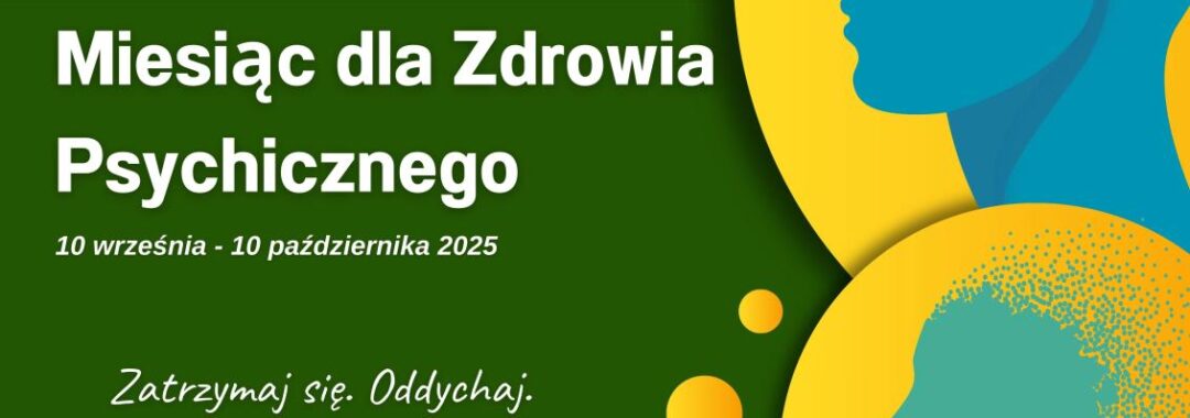 Plakat promujący miesiąc dla zdrowia psychicznego