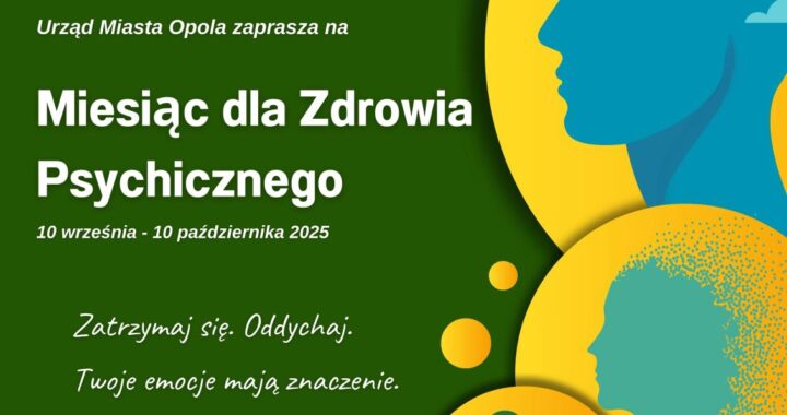Plakat promujący miesiąc dla zdrowia psychicznego